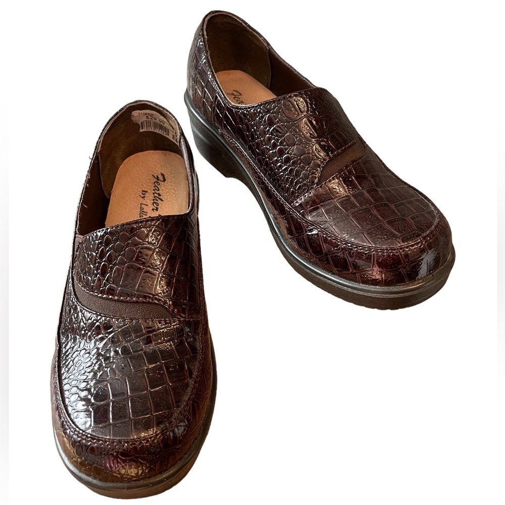 Feather‎ Flex “Jess” by Lalla, slip on, heeled, leather shoes, size 7